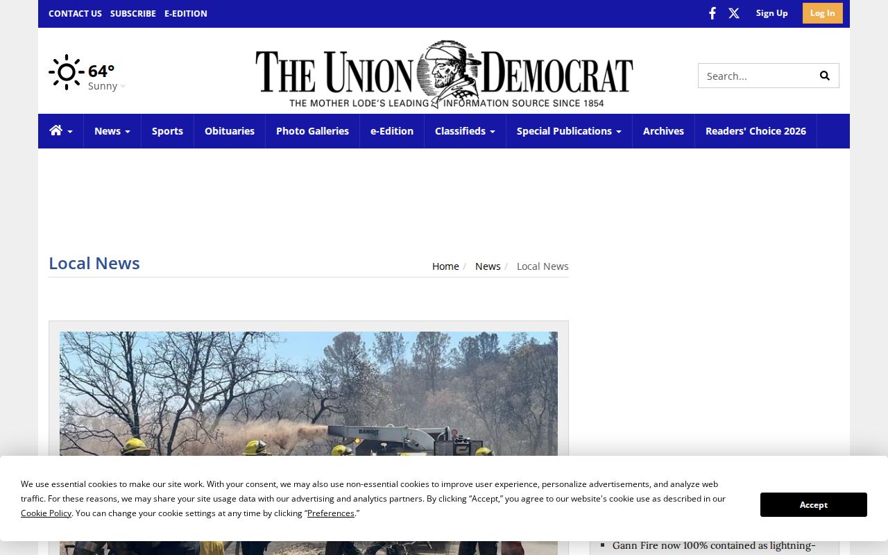 Tuolumne County arrest and court news in the Union Democrat local feed